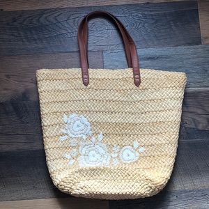 Abercrombie & Fitch straw tote